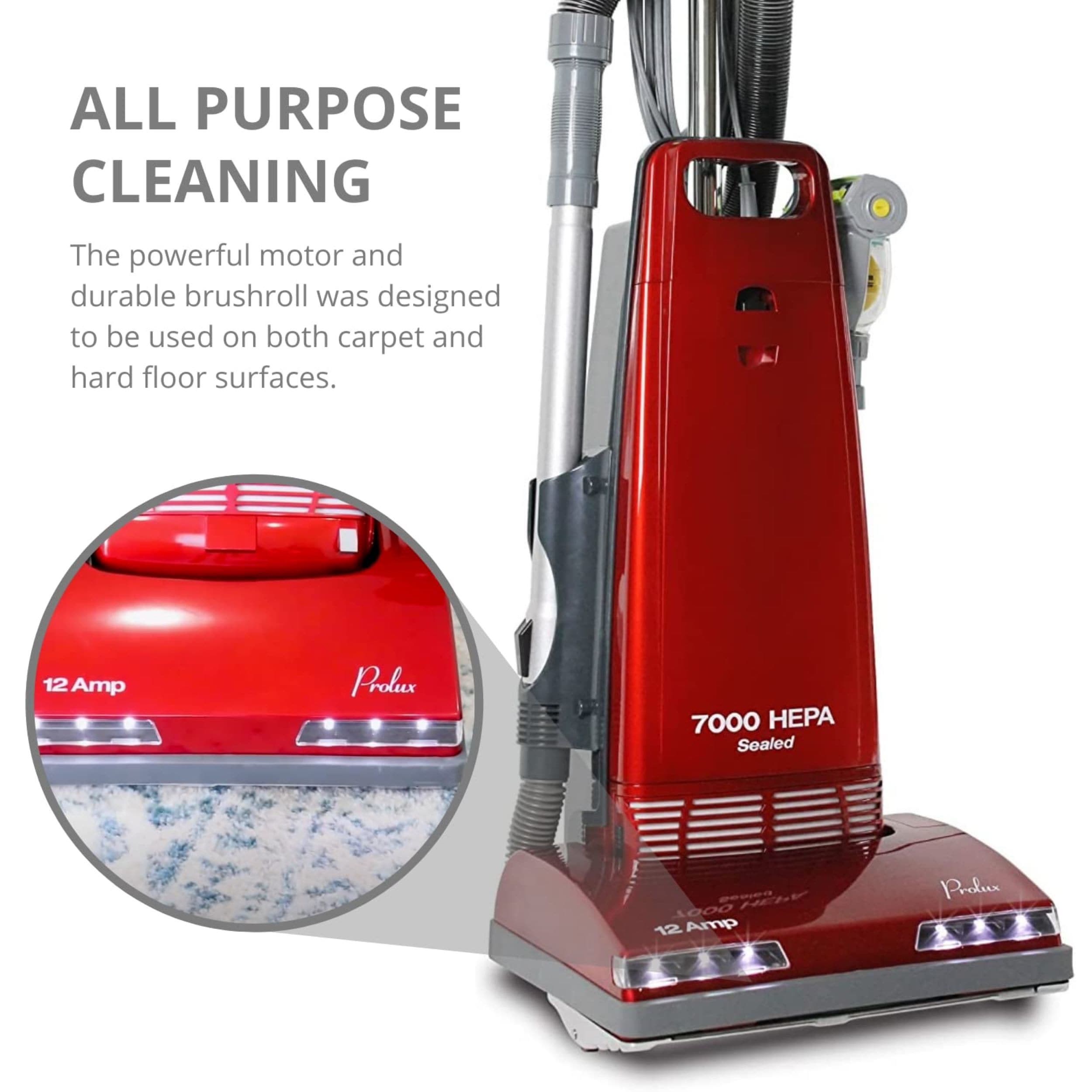Prolux TerraVac Quiet Speed Canister Vacuum Cleaner with HEPA Filtration and Electric Powerhead - 3