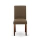 preview thumbnail 8 of 15, East West Furniture Dover Dining Room Chairs with Wood Seat - Finished in Mahogany (Set of 2)