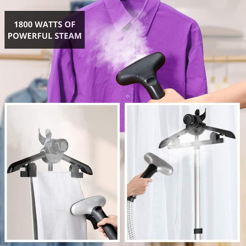 True & Tidy SX3 Heavy-Duty Garment Steamer with Smart Auto Off, Foot Pedal & 3 Steam Settings