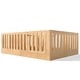preview thumbnail 6 of 37, Queen Size Montessori Floor Bed with Door & High Fence, Solid Wood Low-Profile Sleep and Play Bed Frame