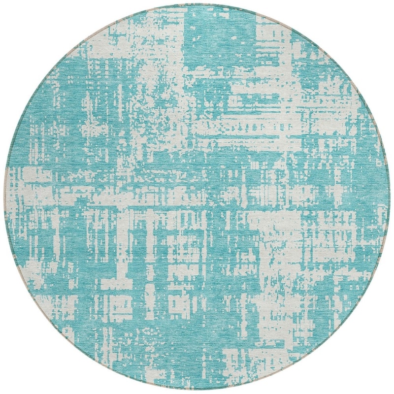 HomeRoots Abstract Transitional Rectangle Outdoor Rug