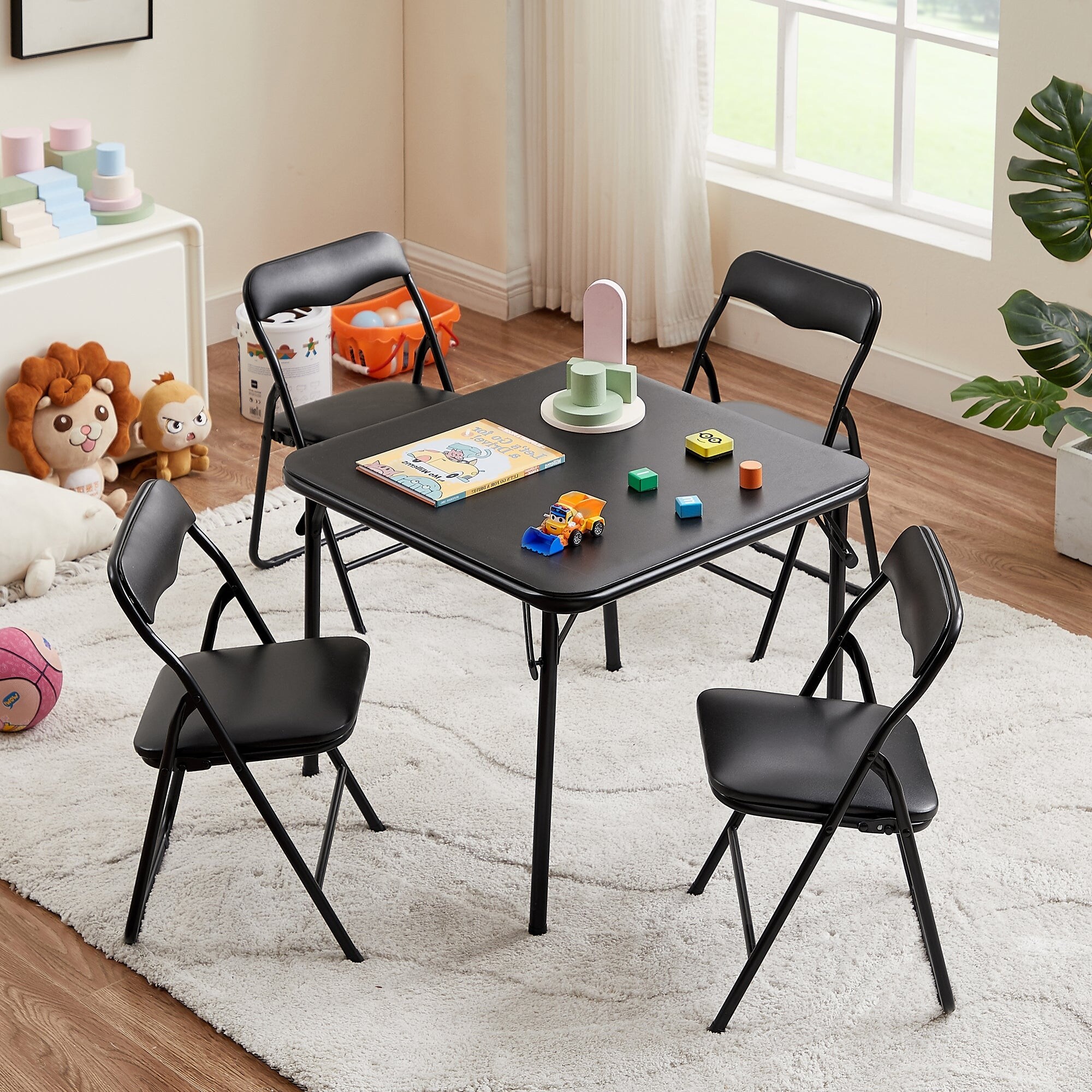 Black childrens table shop and chairs