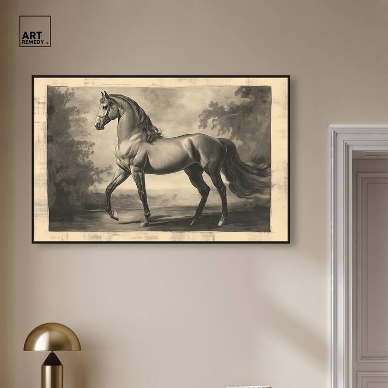 Sketch of a Stallion Canvas by Art Remedy