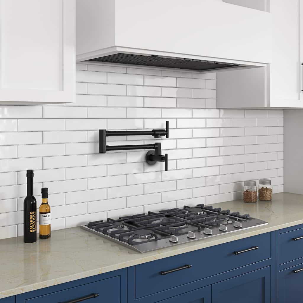 Modern Wall Mounted Pot Filler with Dual Swing Joints
