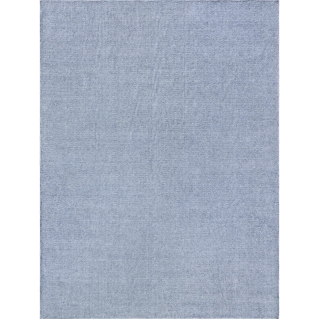 EXQUISITE RUGS Bali Indoor/Outdoor Flatweave PET yarn Light Blue Area Rug.