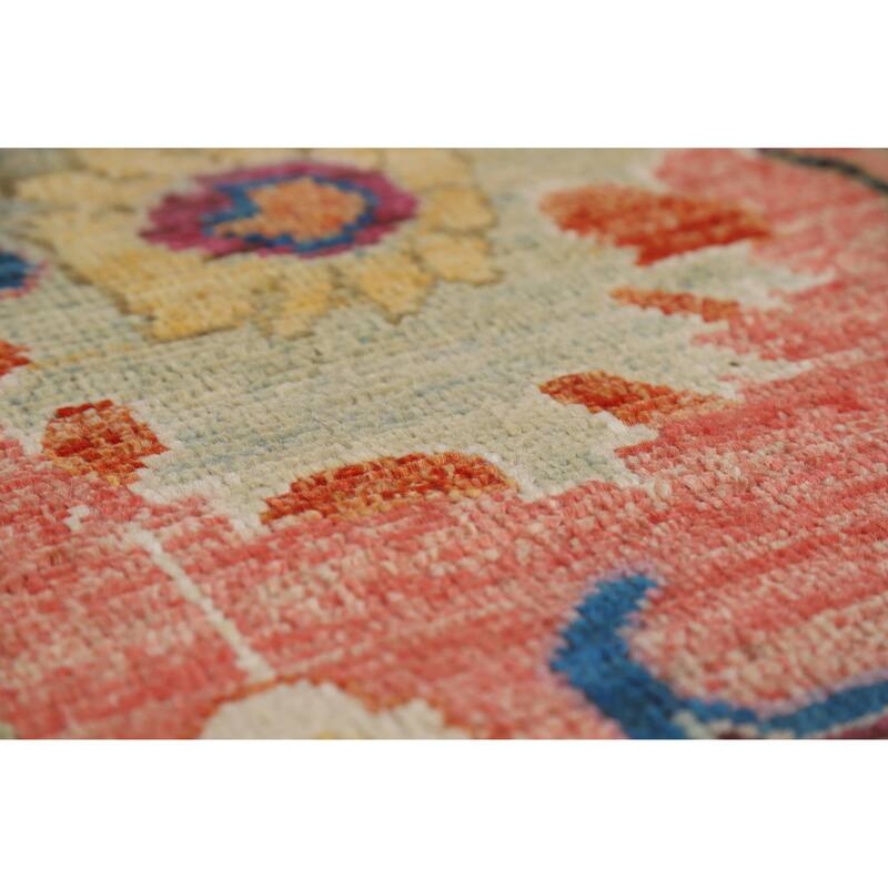 Hand Knotted Oriental 100% Wool Carpet Transitional All-Over Yellow & Gold Oushak Area Rug - 12' 11'' X 8' 11''
