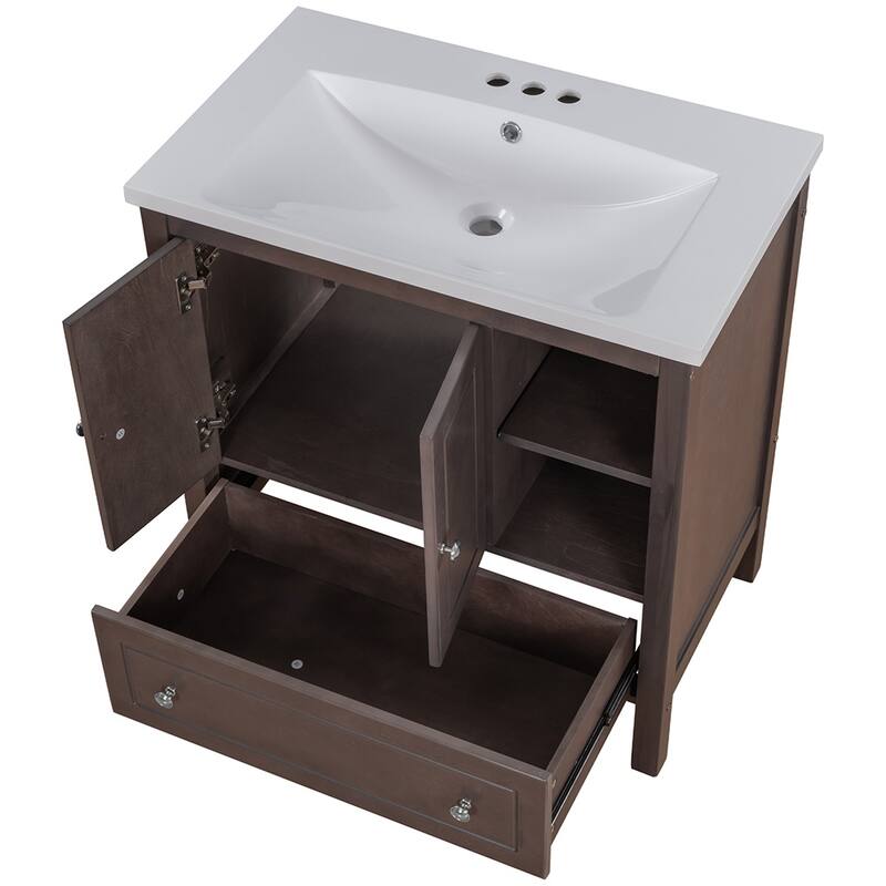 30" Bathroom Vanity with Sink Storage Cabinet and Drawers