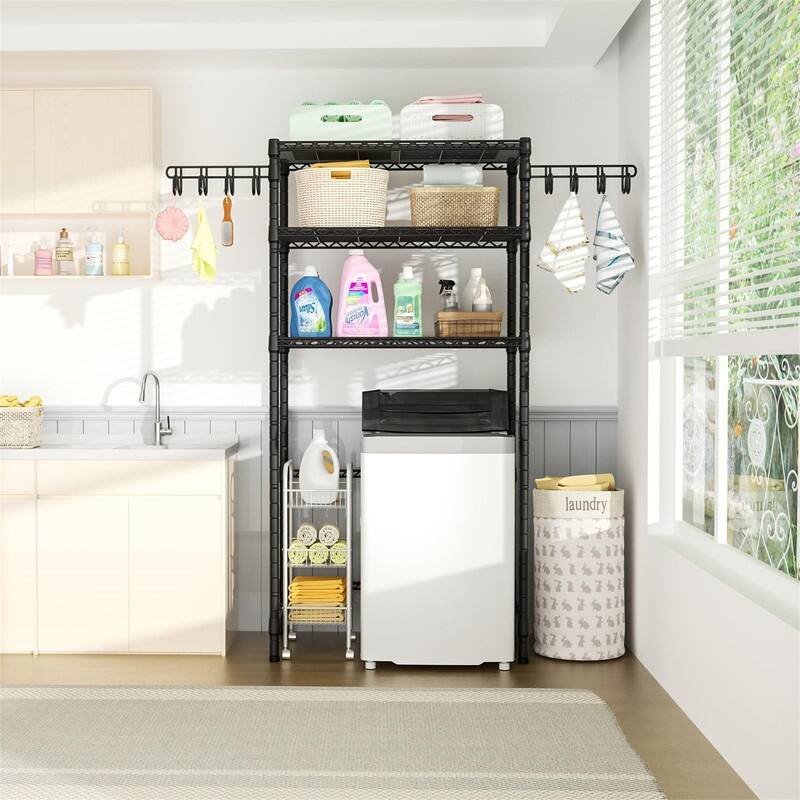 Over The Washer and Dryer Storage Shelves - 13.4"D x 35"W x 76.2"H