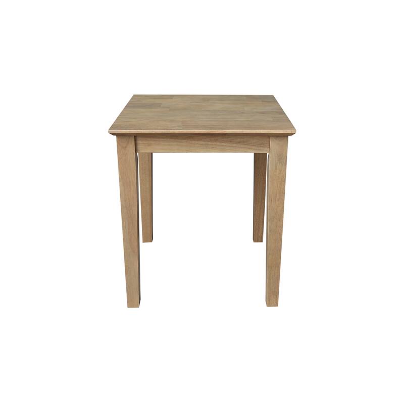Solid Parawood Rectangular Shaker Tall End Table