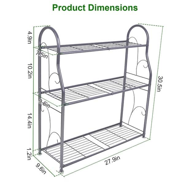 3 Tier Plant Stand Shelf Flower Pot Holder Display Rack - Bed Bath ...