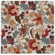 preview thumbnail 41 of 64, SAFAVIEH Handmade Blossom Christiana Modern Floral Wool Rug 8' Square - Blue/Multi - Square