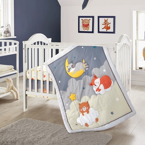 Grand Avenue Sweet Dreams 3 Piece Baby Nursery Crib Bedding Set
