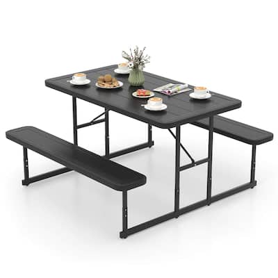 Costway Picnic Table Bench Set for 2-4 People Outdoor Rectangular - See Details