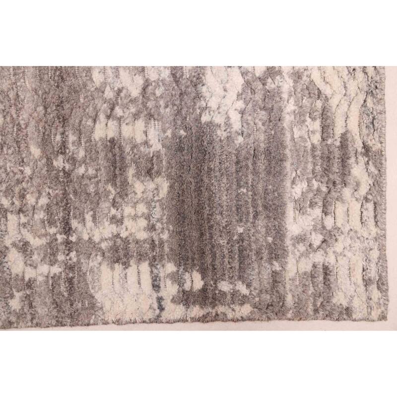 ECARPETGALLERY Hand Loomed Elysian Dark Grey Wool Rug - 9'1 x 11'10