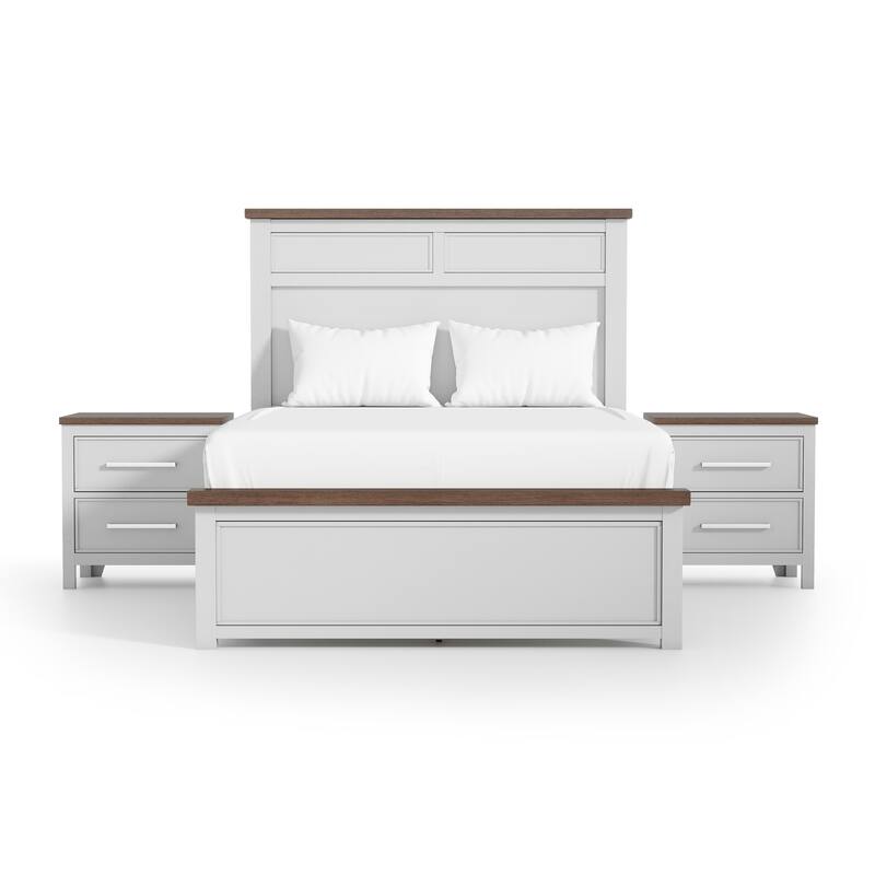Furniture of America Althea Modern Farmhouse 3-Piece Wood Kids Panel Bedroom Set