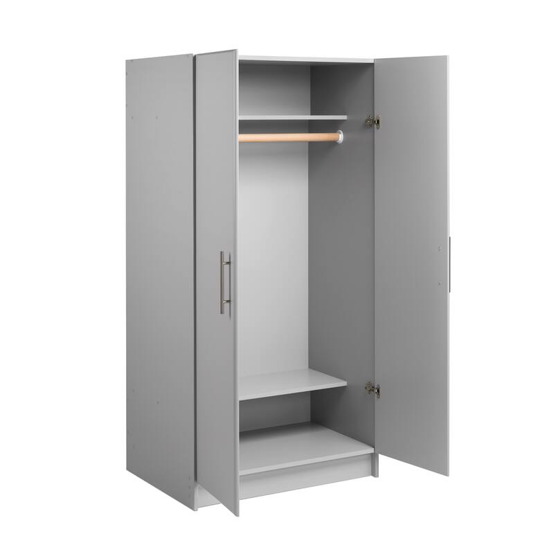 Prepac Elite Armoire Wardrobe Closet Cabinet with Hanging Rail
