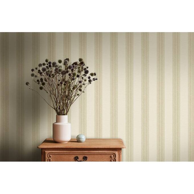 Linen Stripe Non-pasted Wallpaper – 396 in x 20.8 in