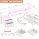 preview thumbnail 65 of 65, Reversible L Shaped Computer Desk with File Drawer & Monitor Stand & Power Outlet & LED Strip, Home Office Desk Corner Desk