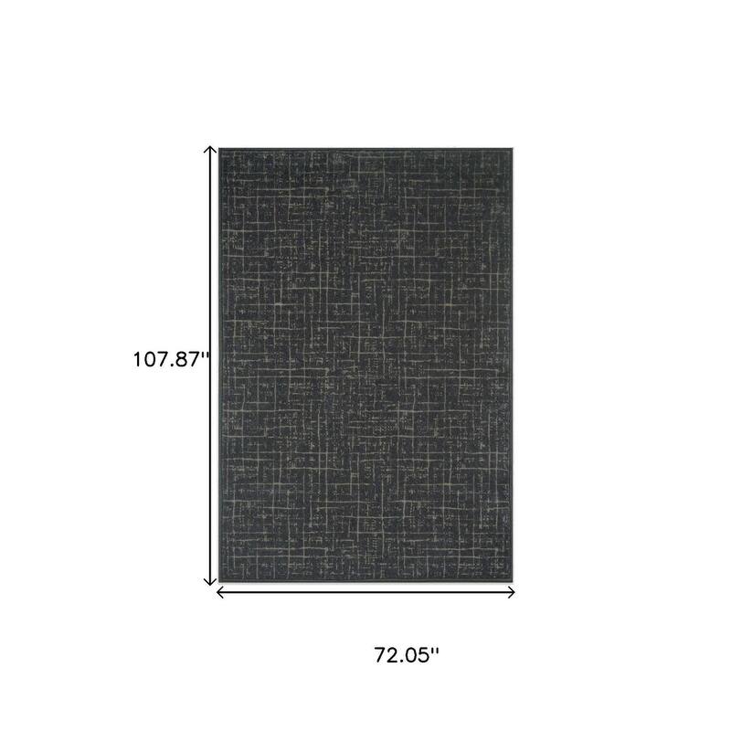 HomeRoots Abstract Geometric Modern, Contemporary Rectangle Area Rug