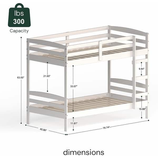 Twin over Twin Pine Bunk Bed with Storage - Bed Bath & Beyond - 43655938