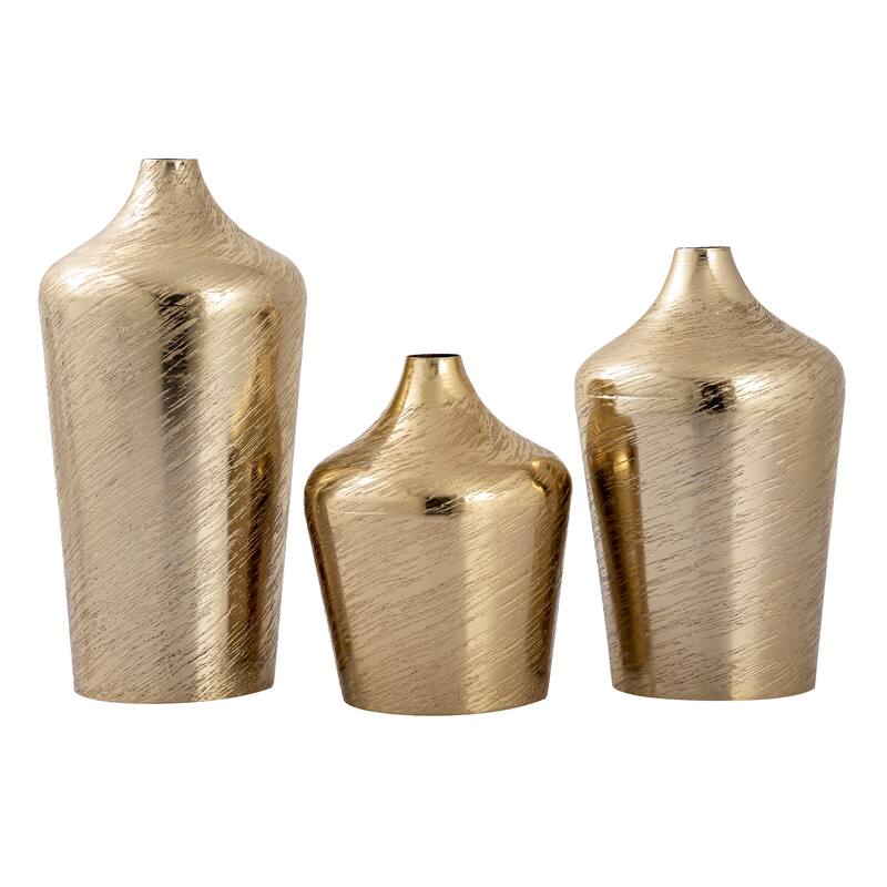 Elk Home Caliza Champagne Gold Metal 8 Inch Wide Vase