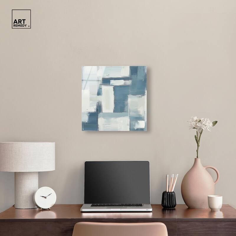Deconstructed Blue III Acrylic by Art Remedy, Ready to Hang