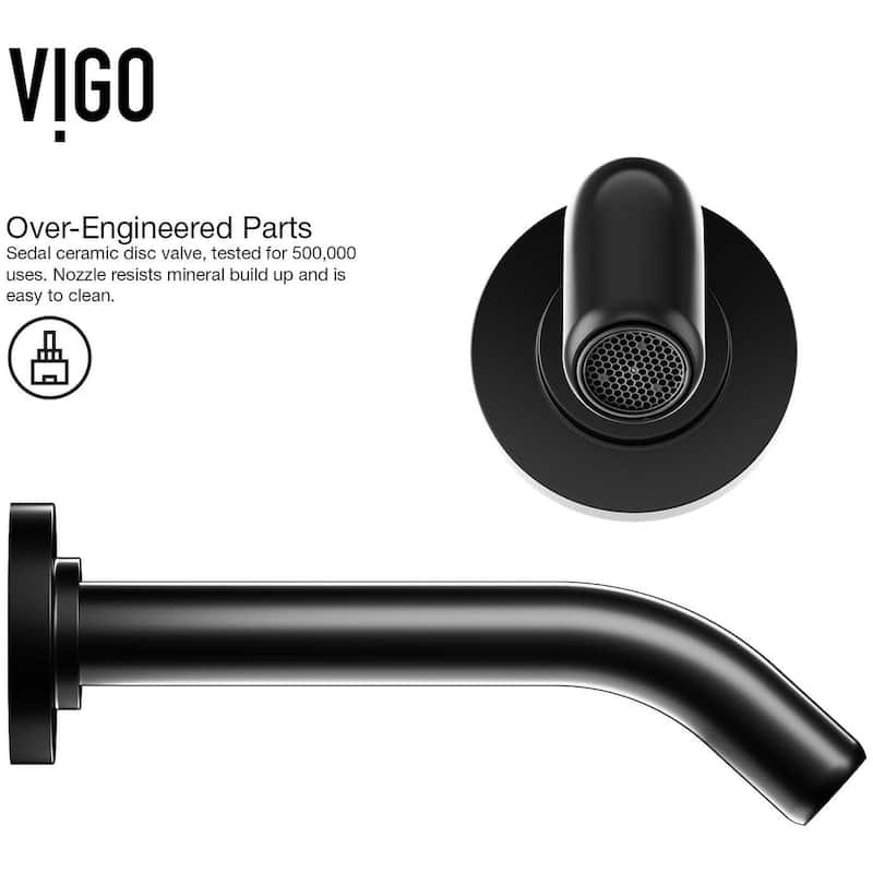 Vigo Jasmine 18-1/8" Matte Stone� Vessel Bathroom Sink with Olus Matte