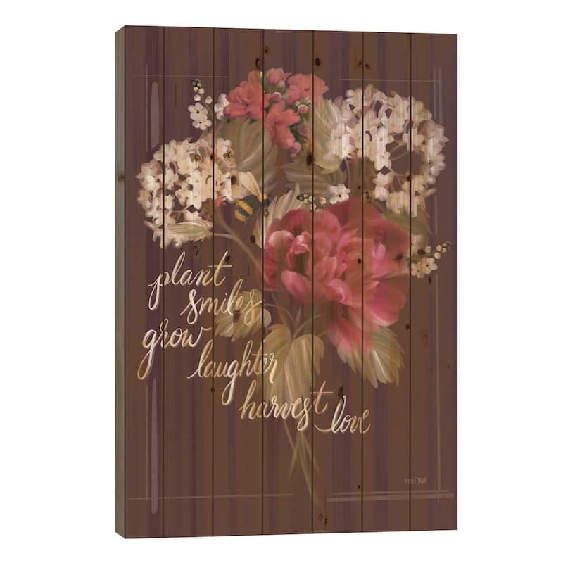 Let Love Grow Print On Wood by House Fenway - Multi-Color - 40x26x1.5