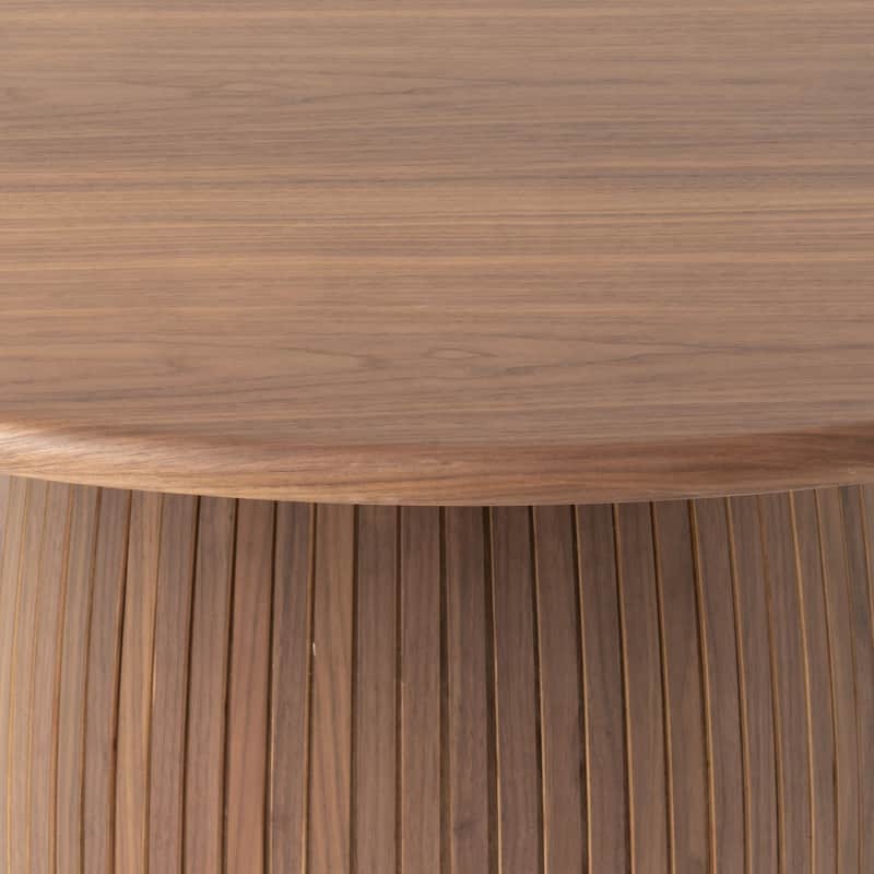 Modrest Sheridan Mid-Century Modern Walnut Round Dining Table
