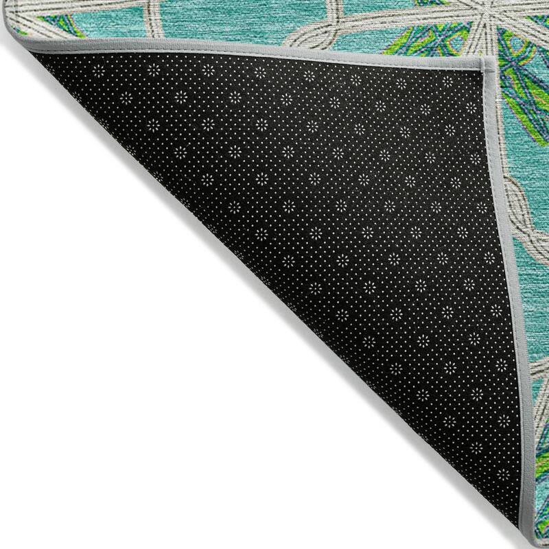 Machine Washable Indoor/ Outdoor Chantille Contempoary Whimsy Rug