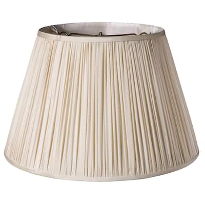 Cloth & Wire Magnolia Color Pencil Pleat Softback Fabric Lampshade w/ Washer Fitter for Table Lamps