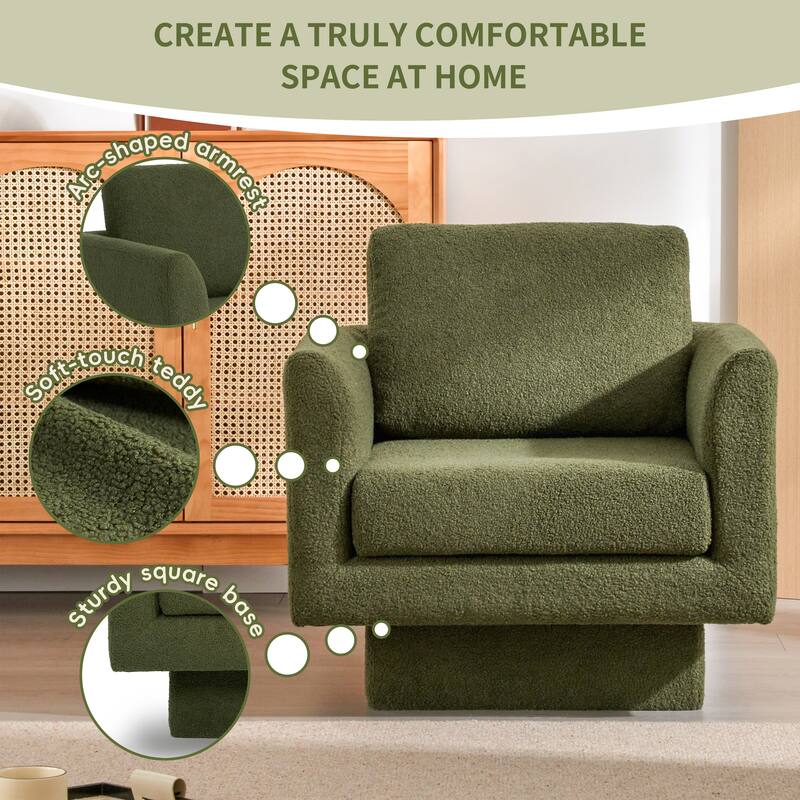 Luxurious Teddy Velvet Swivel Chair for Ultimate Comfort and Style