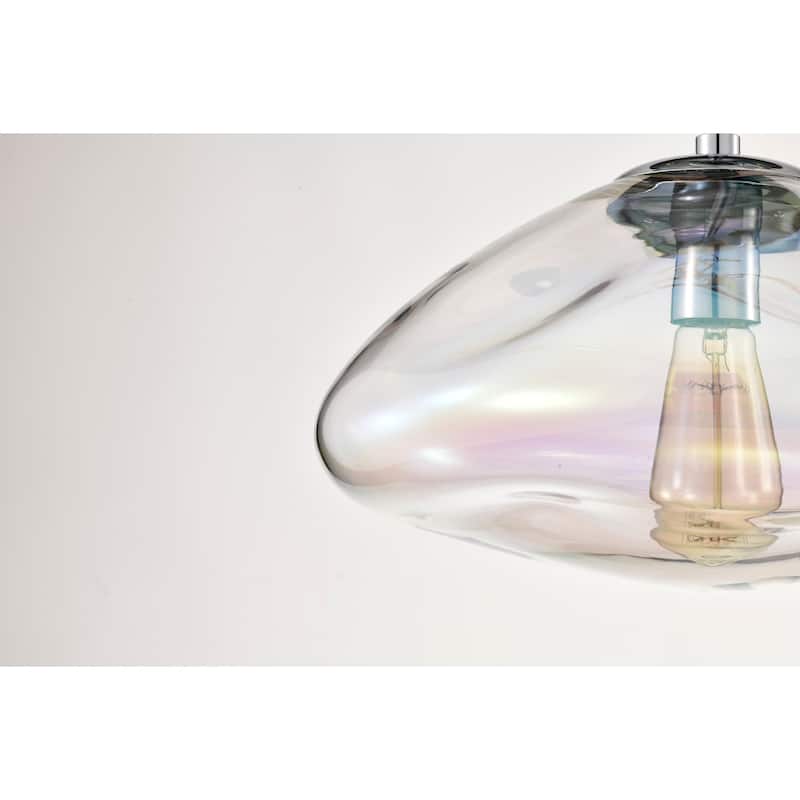 Einar Moulded Glass Shade Semi-Flushmount Ceiling Lamp