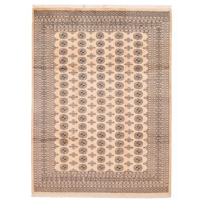 ECARPETGALLERY Hand-knotted Finest Peshawar Bokhara Beige Wool Rug - 8'4 x 10'11