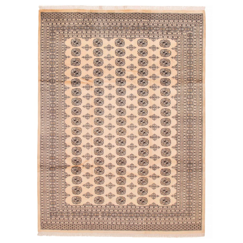 ECARPETGALLERY Hand-knotted Finest Peshawar Bokhara Beige Wool Rug - 8'4 x 10'11