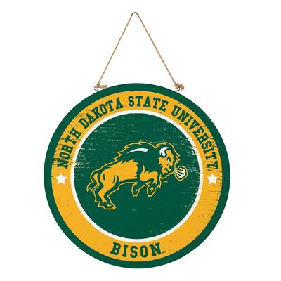 North Dakota State University Wooden Door Decor Wall Sign - Multi-Color