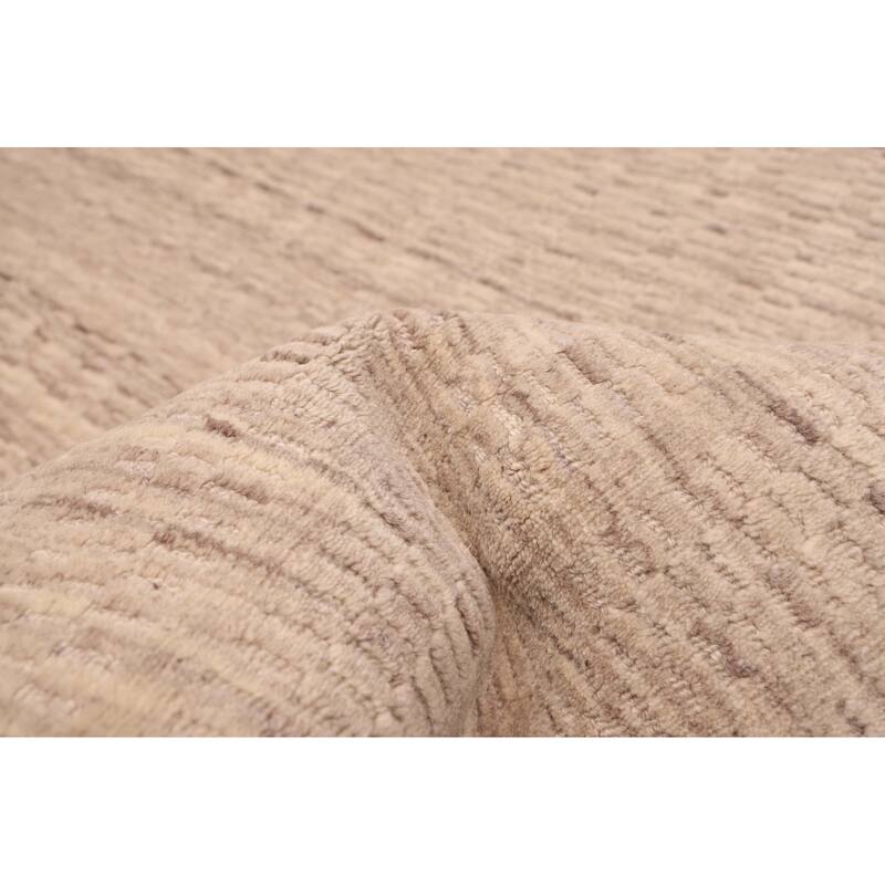 ECARPETGALLERY Hand Loomed Loreto Beige, Grey Wool Rug - 5'7 x 7'10