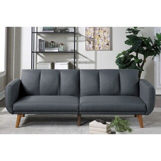 Elegant Modern Sofa Blue Grey Color Polyfiber 1pc Sofa Convertible Bed ...