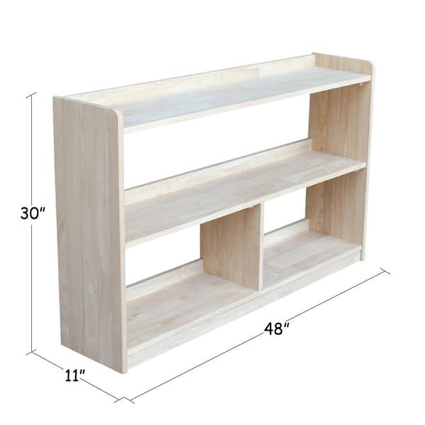 dimension image slide 1 of 2, International Concepts Abby Divided Bookcase - 30"H