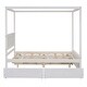 preview thumbnail 6 of 29, Full Size Platform Bed with 4 Drawers, Canopy Bedframe w/ 8 Support