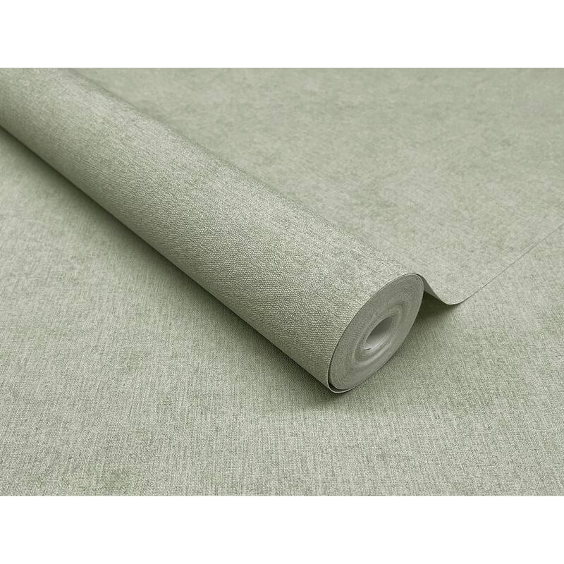 A-Street Prints Cullen Sage Faux Linen Wallpaper