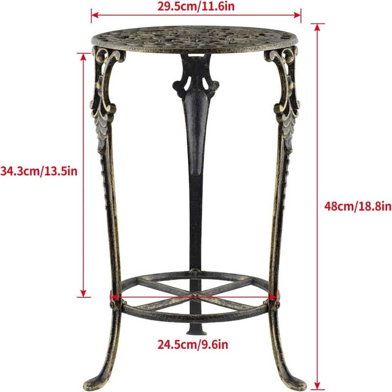 Iron Potted Plant Stand 18.8 Inch Tall (Bronze) - Bed Bath & Beyond ...