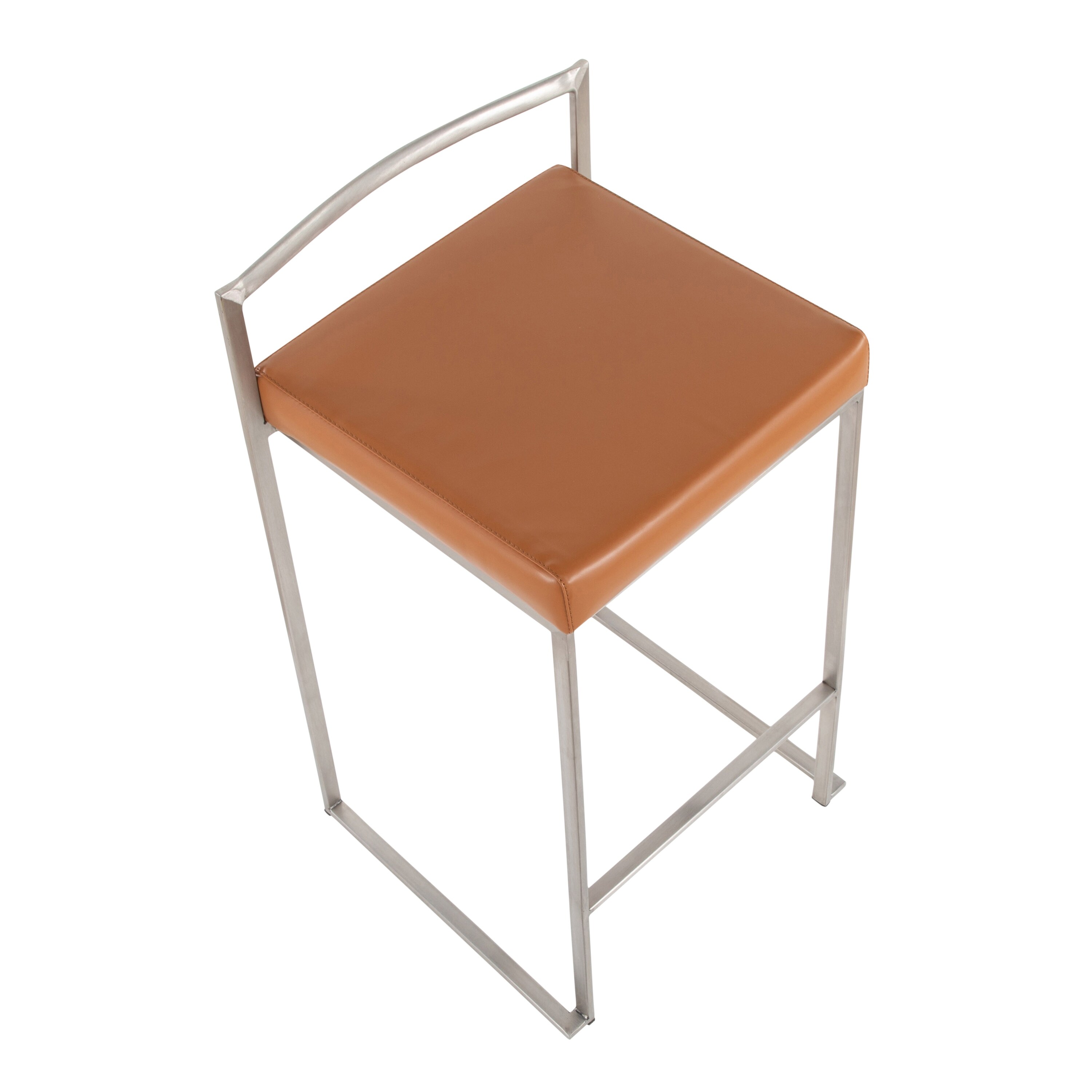 Silver Orchid Forrest Stainless Steel Stackable Fully Welded Counter Stool (Set of 2)