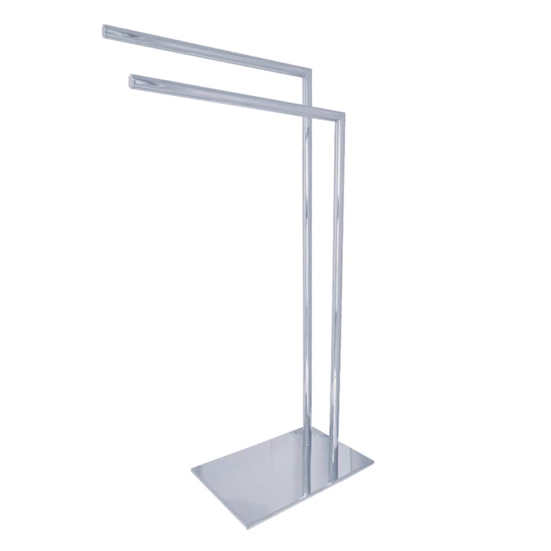 Edenscape Freestanding Dual Towel Rack in Polished Chrome