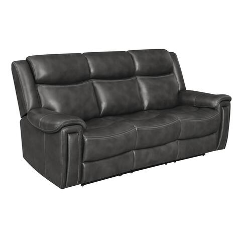 Copper Grove Futu Hand-rubbed Charcoal Upholstered Power Glide Sofa