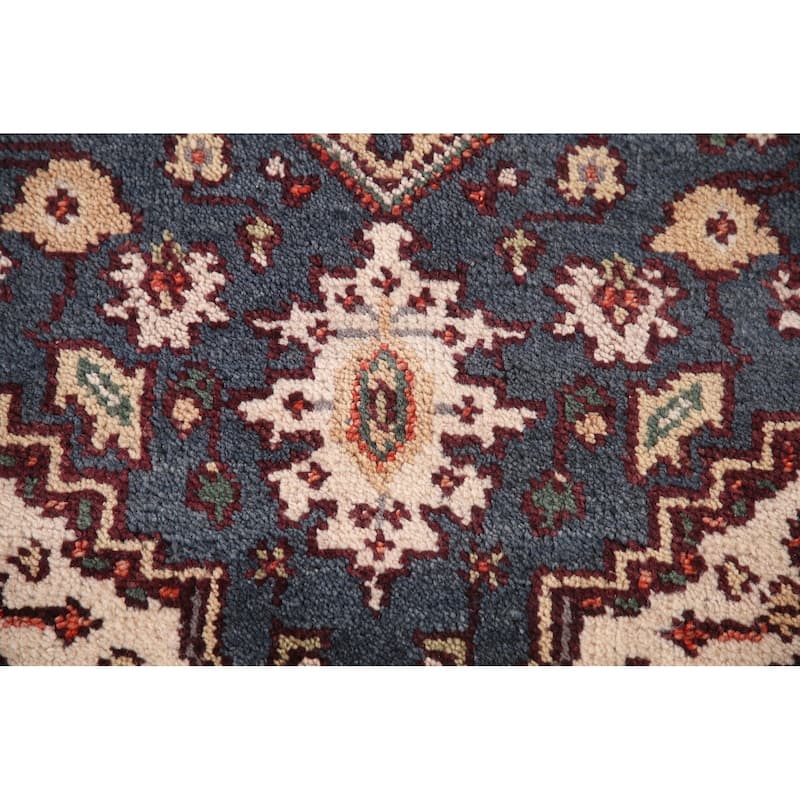 Blue Heriz-Serapi Oriental Accent Rug Handmade Wool Carpet - 4'0"x 6'0"