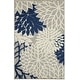 preview thumbnail 108 of 112, Nourison Aloha Floral Modern, Indoor/Outdoor Area Rug 2'8" x 4' - Ivory/Navy Blue