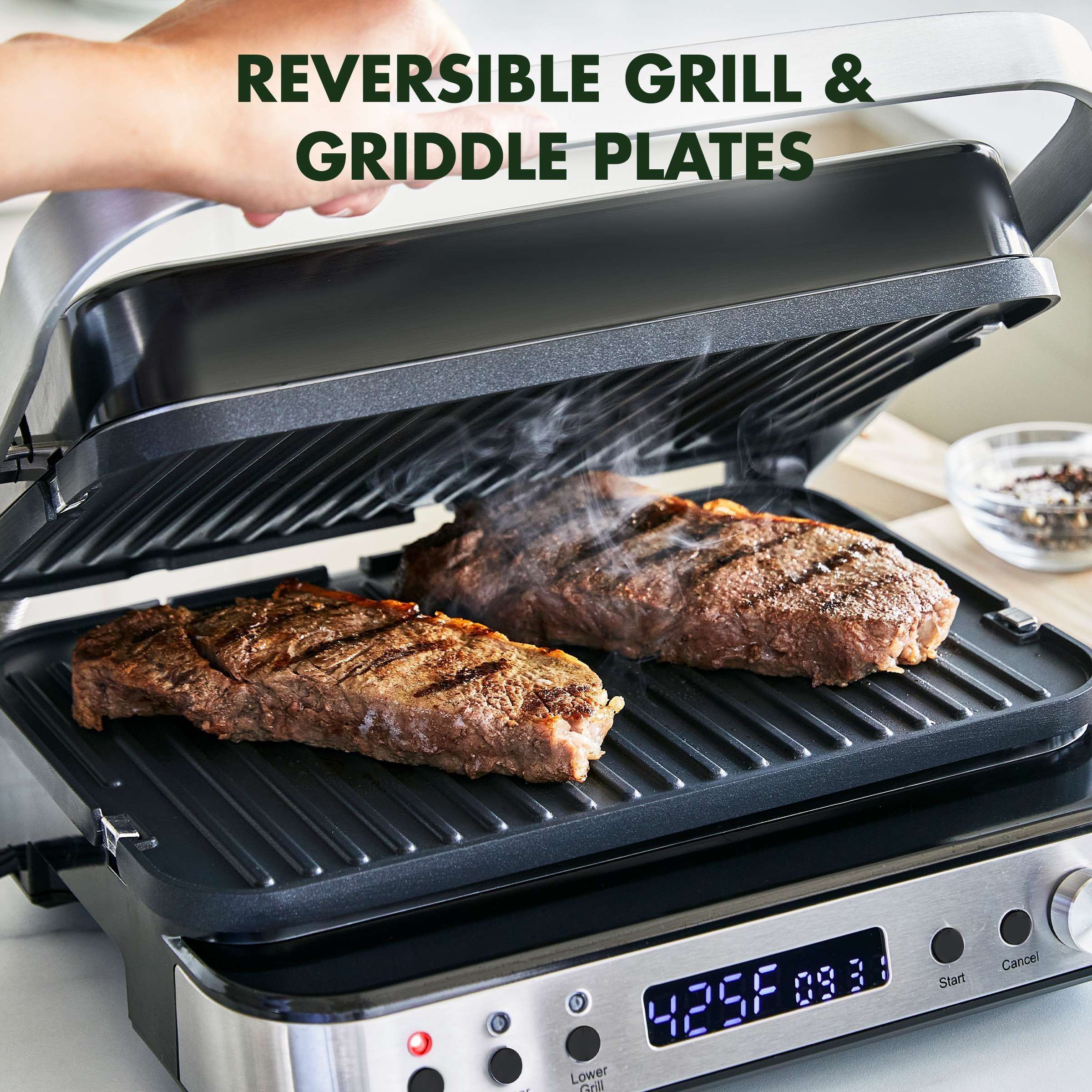 MegaChef Dual Surface Reversible Indoor Grill and Griddle