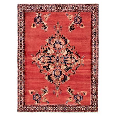 ECARPETGALLERY Hand-knotted Melis Vintage Copper Wool Rug - 5'1 x 6'11