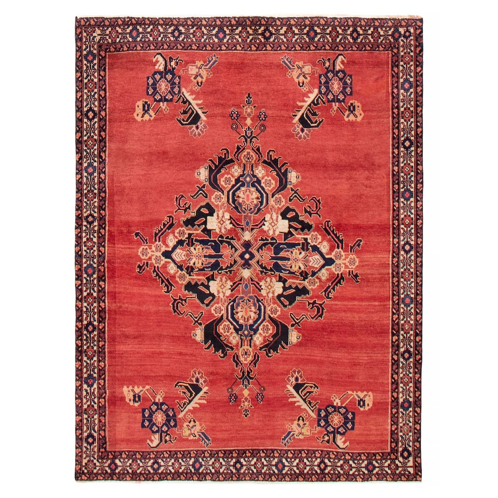 ECARPETGALLERY Hand-knotted Melis Vintage Copper Wool Rug - 5'1 x 6'11